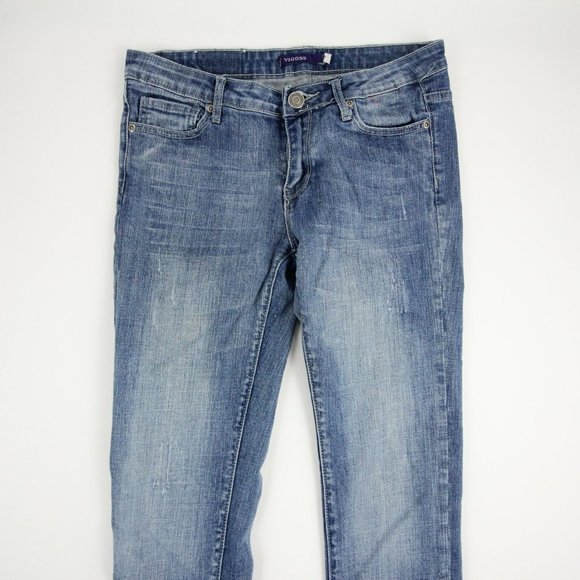 Vigoss Womens Slim Skinny Jeans Light Wash Denim Low Rise Size 7 - Picture 3 of 8